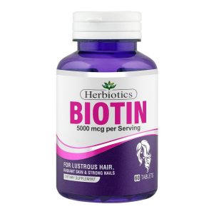 Biotin 5000mcg Lustrous Hair Radiant Skin & Strong Nails 60-Pack