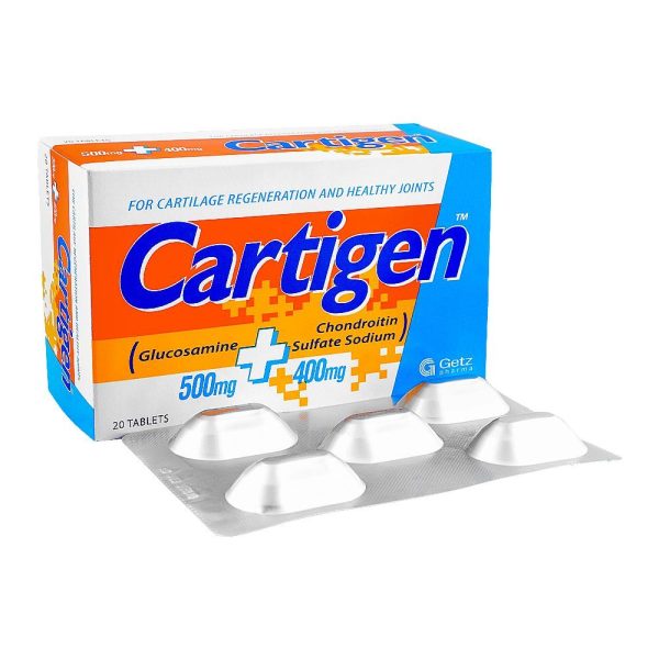 Cartigen Tablet, 500mg + 400mg, 20-Pack - Image 2