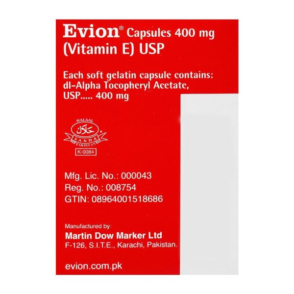 Evion Capsule, 400mg, 1-Strip - Image 2