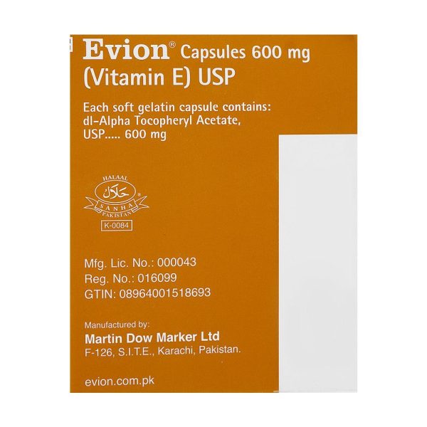Evion Capsule, 600mg, 1-Strip - Image 2