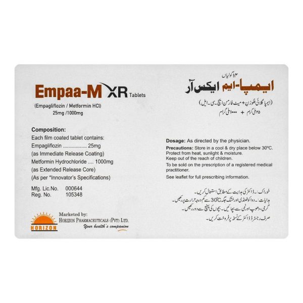 Empaa-M XR Tablet, 25mg/1000mg, 14-Pack - Image 2
