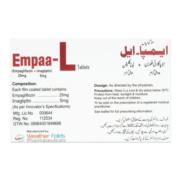 Empaa-L Tablet, 25mg+5mg, 14-Pack - Image 3