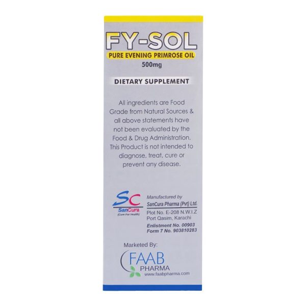 FY-Sol Dietary Supplement Capsule, 500mg, 30-Pack - Image 4
