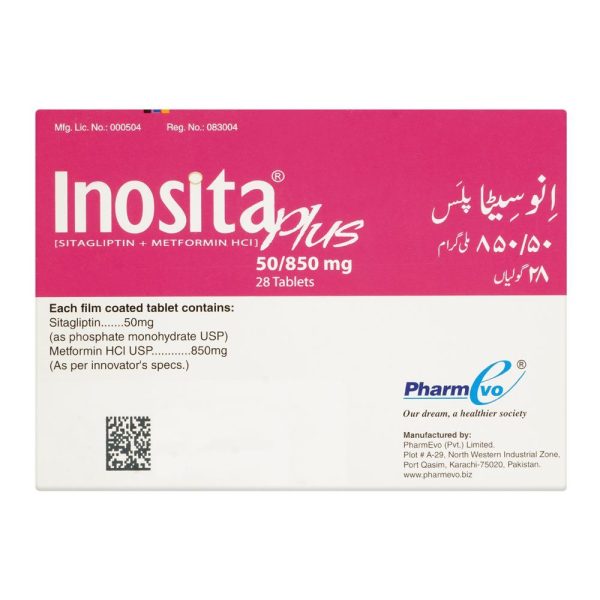 Inosita Plus Tablet, 50/850mg, 28-Pack - Image 2