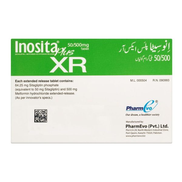 Inosita Plus XR Tablet, 50/500mg, 14-Pack - Image 2