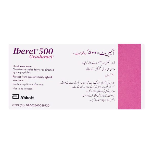 Iberet-500 Gradumet Tablet, 30-Pack - Image 2