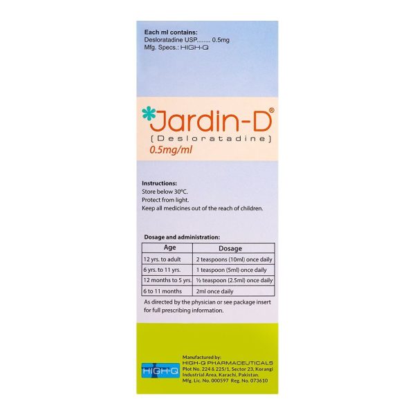Jardin-D Syrup, 120ml - Image 2
