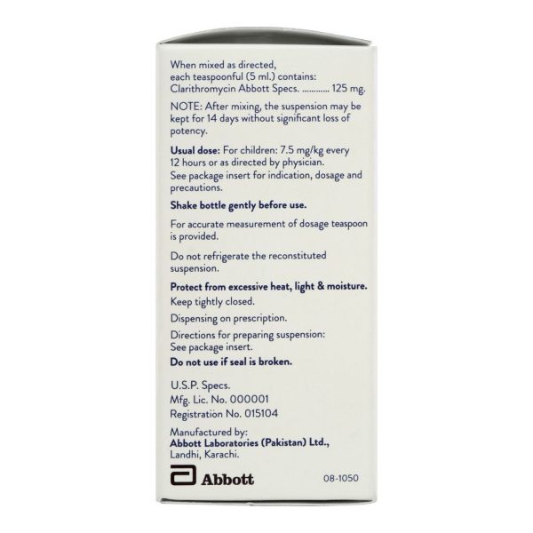 Klaricid Oral Suspension, 125mg/60ml - Image 3